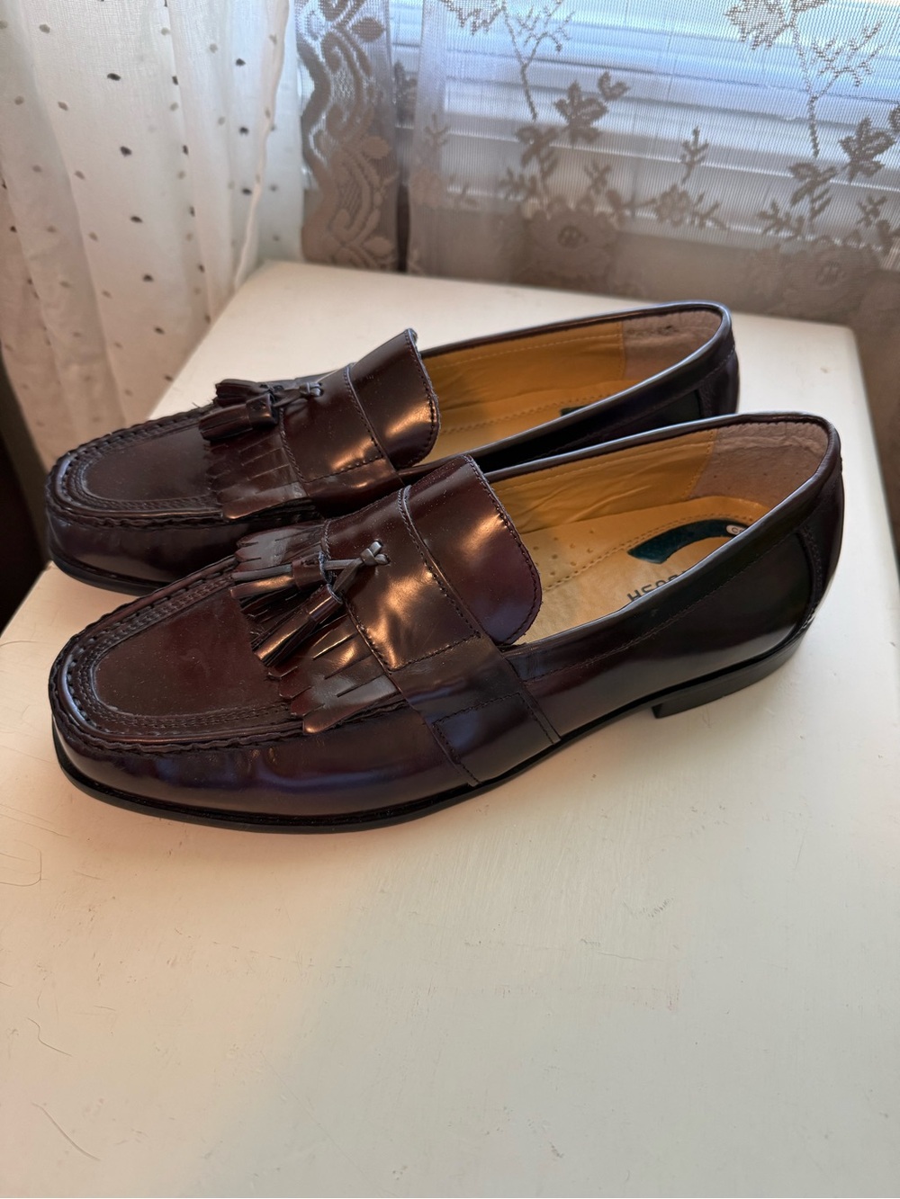 Nunn Bush Men's Tassel Loafers in Dark Burgundy
